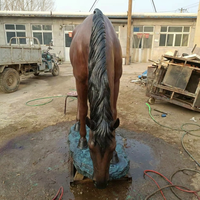 Sculpture de cheval en bronze coulé sur mesure, faite à la main, moderne, pour l'extérieur, le jardin, les entrées de villas et les centres commerciaux