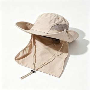 Chapeau de pêche, safari et randonnée unisexe UPF50+ avec protection UV, visière large, filet respirant, rabat de cou et sangle mentonnière, idéal pour les activités sportives décontractées en extérieur - Product Image 6