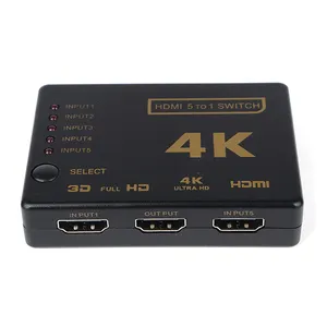 5 In 1 Out HD Switcher 5x1 4K 30Hz 5 Ports HD Switch With Remote