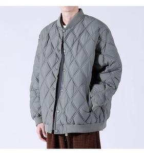 Custom Produce <strong>Men's</strong> <strong>Woolen</strong> Bomber <strong>Jackets</strong> Printed Stand Collar Winter Thick Vintage Style OEM Service Coat - Product Image 2