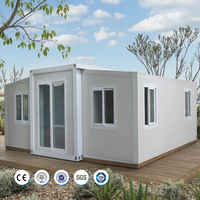 Maison conteneur préfabriquée extensible de luxe 20/40 pieds, 4 chambres, petite maison mobile modulaire avec cuisine et salle de bain