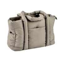 Sac à langer pour poussette en nylon avec porte-gobelet et matelas à langer, imperméable, écologique, moelleux, pliable, fermeture éclair, toutes saisons