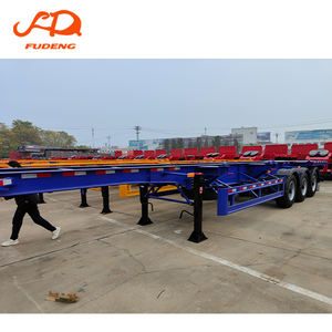 <span class=keywords><strong>Remorque</strong></span> châssis porte-conteneurs 12,5M 14M 20/40/45FT, <span class=keywords><strong>remorque</strong></span> squelette compacte pour livraison de conteneurs portuaires en Afrique - Product Image 2