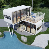 Cabine capsule de sommeil moderne personnalisable Pod extérieur cuboïde intelligent avec mobilier pour maison-citerne Airbnb ou petit appartement