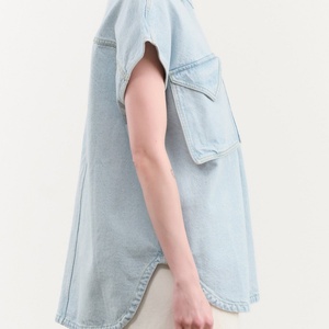 Chaleco Vaquero Vintage de Alta Calidad para Mujer, Estilo Urbano, Sin Mangas, Holgado, Camisa Vaquera para Dama - Product Image 3