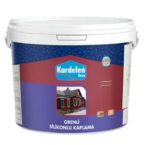 Water Based Special Formula Kardelen Silicone Based Grainy Coating High Pushing Power Against Rain and Keeps Applied Walls Dry