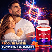 Gummies de Lycopène Marque Blanche OEM, Forme Oursons Orange, Extrait Naturel de Lycopène, Antioxydant, Soin Cardiaque