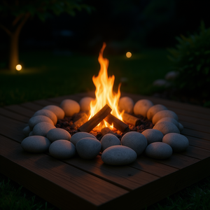 Piedras de Cerámica para Chimenea, 48 Piezas de 1/2 Pulgada, Ecológicas, Reutilizables, Rocas de Lava, Accesorio para Calentador de Exterior - Product Image 2