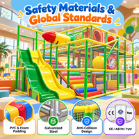 Centre de jeux pour enfants, équipement de jeux souples, équipement de terrain de jeux intérieur pour enfants avec toboggans et piscines à balles pour centres commerciaux