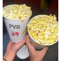 Seau à popcorn en papier de haute qualité, jetable, pour collations, chips, popcorn, 32 oz, 46 oz, logo personnalisé, gobelet en papier pour popcorn