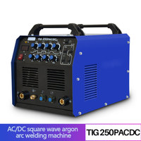 Machine à souder TIG-250PAC/DC portable AC/DC 220V, soudeuse de tuyaux en acier inoxydable à boucle d'oreille, état neuf