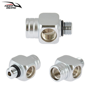 Keep <b>Diving</b> Aluminum Alloy High Pressure Adapter For Scuba <b>Diving</b> Compressed Air <b>Tank</b> 1 Out 3 Connector - Product Image 1