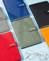 Ensemble de carnet et stylo A5 en cuir de luxe avec logo personnalisé LX imprimé en sérigraphie pour hommes, services professionnels, cadeau d'affaires