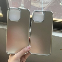 Coque de téléphone rainurée en argent mat galvanisé pour Iphone 17 17pro Max 17air housse de téléphone vierge brute en argent pour Iphone17 16 15 14