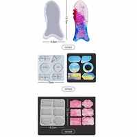 AINIKA cetakan Kerajinan resin kupu-kupu diy, bunga, cetakan silikon ikan untuk ornamen gantung resin