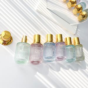 Color perfume <b>bottle</b> press <b>spray</b> <b>bottle</b> glass <b>empty</b> <b>bottle</b> sample <b>bottle</b> 30ml sub <b>bottle</b> portable cylindrical gold cap - Product Image 3