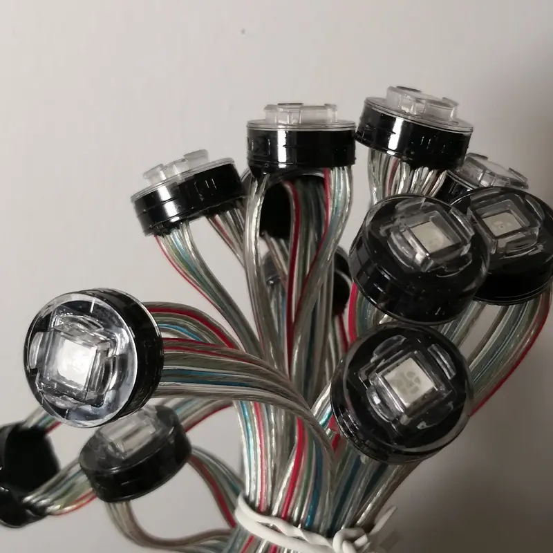 حار بيع LED تسجيل رسالة ws2811 rgb 12 مللي متر SMD5050 الصمام بكسل ضوء بكسل مصباح ليد 12 مللي متر 5v بكسل led