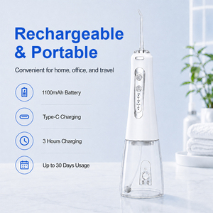 Hydropulseur buccal Luxsmile rechargeable par USB, irrigateur dentaire portable, réservoir d'eau de 300 ml, étanche, pour l'hygiène bucco-dentaire - Product Image 2