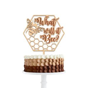 ที่ประดับเค้กไม้รูปทรงรังผึ้ง อุปกรณ์ตกแต่งเค้กสำหรับงานเลี้ยงฉลองวันเกิดเด็ก - Product Image 4