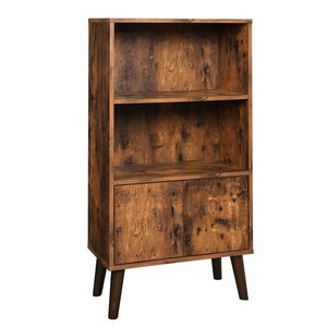 Estantería giratoria de madera antigua <span class=keywords><strong>con</strong></span> <span class=keywords><strong>puertas</strong></span> para libros, estante de almacenamiento de Libros Retro de montaje en pared, armario de almacenamiento dorado, Económico - Product Image 4