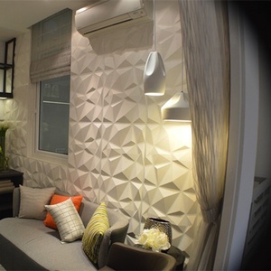 Paneles de Pared 3D de PVC, Ignífugos, Resistentes al Fuego, para <span class=keywords><strong>Hoteles</strong></span>, 500*500, Más Vendidos - Product Image 3