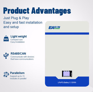 Easun แบตเตอรี่ลิเธียม Lifepo4 5Kwh 10Kwh LifePO4อินเวอร์เตอร์แบตเตอรี่ BMS เจลสำหรับระบบไฮบริดออฟกริด - Product Image 6