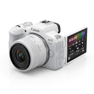 Cámara <span class=keywords><strong>Canon</strong></span> <span class=keywords><strong>EOS</strong></span> <span class=keywords><strong>R50</strong></span> Edición Blanca Usada, Kit RF-S 18-45mm, Versión Global, 24.2MP, 4K, Multilingüe, Estado Impecable, Paquete para Vlogging - Product Image 1