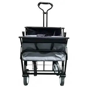 Best selling utility steel cart on wheel pull transport foldable tool carretilla shopping trolly beach carts trolly