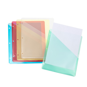 사용자 정의 코팅 실리콘 파일 폴더 학생/비즈니스 사무실 PP 재료 프레젠테이션 폴더 용 3 홀 보호 케이스 - Product Image 2