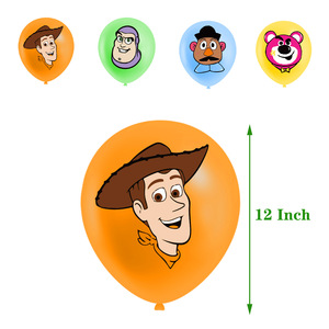 Garçon dessin animé jouet histoire Latex ballon Kit joyeux <span class=keywords><strong>anniversaire</strong></span> bannière fête <span class=keywords><strong>d</strong></span>écoration gâteau Topper enfants garçon héros jouet Globos K0176 - Product Image 5