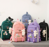 2023 WR cartable ensemble pour filles 5 pièces en 1 ensemble sac à dos ensemble pour adolescentes sac