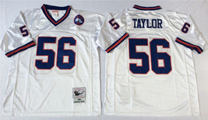 Maillot rétro New York pour homme 58 # Banques 56 # Taylor <span class=keywords><strong>53</strong></span> # Carson 11 # Simms 89 # Maillot de football américain cousu Bavaro - Product Image 4