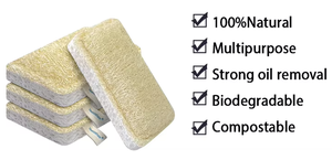100% mudah terurai spons dapur spons selulosa <span class=keywords><strong>Loofah</strong></span> alami sikat pembersih piring pengeruk spons bubur kayu - Product Image 3