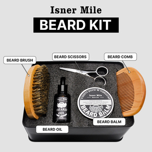 Kit de toilettage <span class=keywords><strong>pour</strong></span> hommes, soins <span class=keywords><strong>pour</strong></span> <span class=keywords><strong>la</strong></span> <span class=keywords><strong>barbe</strong></span>, organique, boîte métallique, Premium, <span class=keywords><strong>coffret</strong></span> cadeau - Product Image 2