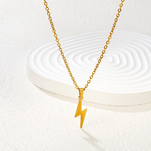 Collar con Colgante de Moda, Aleación de Zinc, Diseño de Árbol de Coco y Rayo, Color Plata y Oro, Joyería de Regalo Informal - Product Image 3