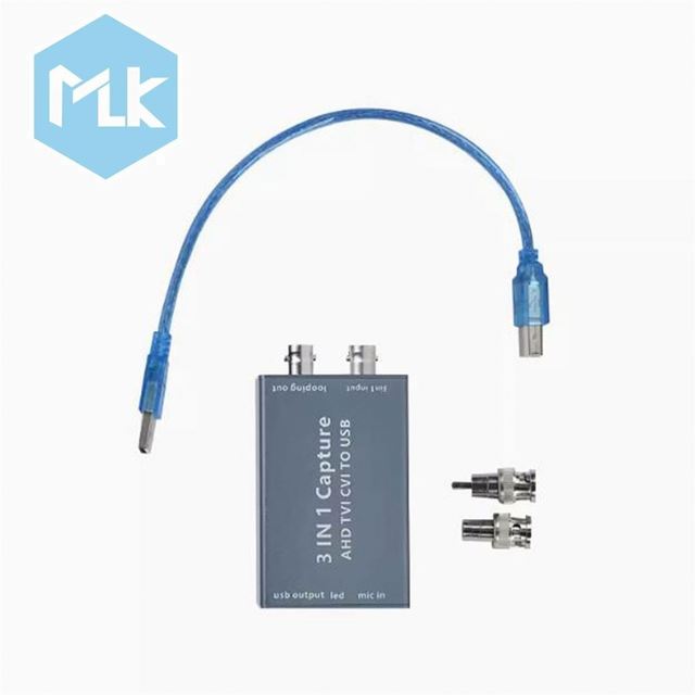 MLK 720P 1080P AHD Video Capture Card AHD TVI CVI BNC CVBS to USB 3.0 Video Signal Converter for Streaming Video Recording
