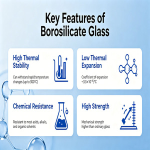 Plaque de verre optique ultra plate en borosilicate 3.3 Borofloat poli double face pour revêtement optique - Product Image 5