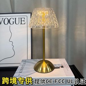 Cross-border retro European crystal night light, ins style, bedside bar creative romantic decorative night light, USB charging - Product Image 2