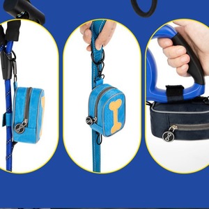 Sac à déjections pour animaux de compagnie compact et haute capacité, en tissu Oxford imperméable, avec pochette distributrice pour les excréments de chien, portable pour les voyages et l'extérieur - Product Image 4