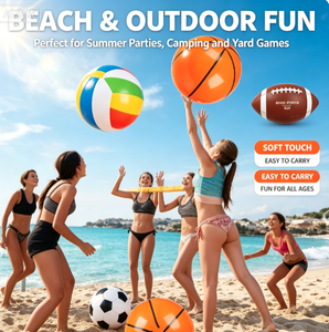 Juego de Pelotas Inflables de PVC para Fútbol, Baloncesto, Voleibol, Béisbol, Fútbol Americano, 16 Pulgadas, Juguetes Deportivos para Niños al Aire Libre, Venta Caliente Transfronteriza - Product Image 2