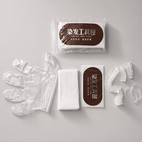 Kit d'accessoires jetables pour coloration capillaire : Cape imperméable, gants et protège-oreilles pour une protection complète en salon de coiffure
