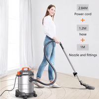 Aspirateur à main à grande capacité 15-45L, aspirateur à tambour silencieux pour la maison, aspirateur sec et humide pour tapis