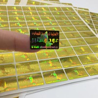 Autocollant de sécurité holographique 3D anti-contrefaçon anti-ultraviolet en PET avec code QR personnalisé et logo 3D