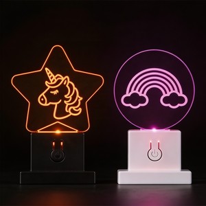 Vente en gros, livraison immédiate : Décoration de bureau portable en plastique, avec LED à changement de couleur, contrôle tactile magnétique et intensité réglable - Product Image 1