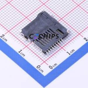 TF-01B SD Card / Memory Card Connector SMD Connector Self-Return Type MicroSD Card (TF Card) Card Holder 1.8mm - Product Image 2