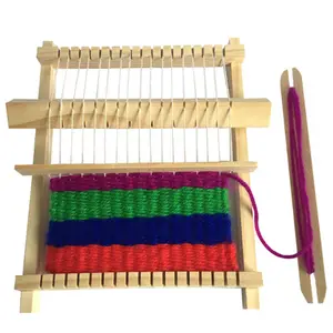Regalo per bambini artigianale fatto a mano in legno fai da te telaio giocattolo per tessitura a maglia