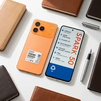 Pilihan Terbaik Spark 50 Pro Smartphone Android Layar HD LTE 6.8 inci Deca Core 24+512GB Baterai 5000mAh OEM Baru