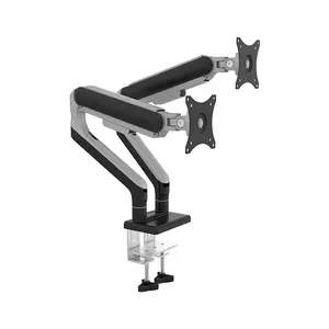 Dual Monitor Stand For Desk Adjustable Gas Spring Double Monitor Mount Holds 17-35 Inch Screens For 2 Monitors
