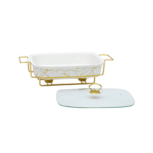 Vente <span class=keywords><strong>en</strong></span> gros usine : Marmite à soupe rectangulaire <span class=keywords><strong>en</strong></span> céramique de style nordique, à double anse, avec couvercle <span class=keywords><strong>en</strong></span> verre, pour la conservation de la chaleur et la cuisson à sec, vaisselle domestique - Product Image 3