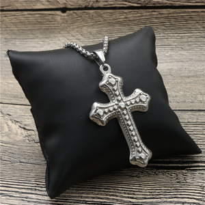 <b>Cross</b> Pendant Necklace Stainless Steel Unisex Fashion Jewelry Gift - Product Image 2